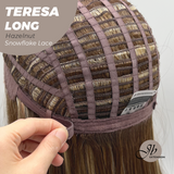 JBEXTENSION 22 Inches Long Hazelnut Pre-Cut Snowflake Lace Frontlace Glueless Wig TERESA LONG HAZELNUT【PERMATEASE】【BENDY EAR TABS】