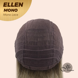 JBEXTENSION ELLEN MONO Full Monofilament Handmade Full Lace Full Hand Tied Wig 12 Inches Blonde Mono Lace Handmade Futura Fiber Wig Glueless Wig ELLEN MONO