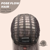 JBEXTENSION 18 Inches Smog Pink with Tinsel Headband Wig POSE FLOW HAIR - SMOG PINK WITH TINSEL