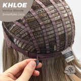 JBEXTENSION 12 Inches Bob Cut Venice Blonde Pre-Cut Snowflake Lace Frontlace Glueless Wig KHLOE VENICE BLONDE【PERMATEASE】