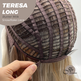 JBEXTENSION 22 Inches Long Butter Milk Pre-Cut Snowflake Lace Frontlace Glueless Wig TERESA LONG BUTTER MILK【PERMATEASE】【BENDY EAR TABS】
