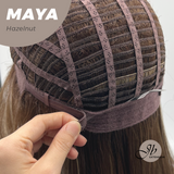 JBEXTENSION 22 Inches Hazelnut Women Fashion Full Machine Wig MAYA HAZELNUT【PLUS PERMATEASE】【BENDY EAR TABS】