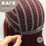 JBEXTENSION 18 Inches Dark Red Pre-Cut Snowflake Lace Frontlace Glueless Wig KAI'S DARK RED【PERMATEASE】