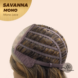 [PRE-ORDER] JBEXTENSION SAVANNA MONO Full Monofilament Wig 16 Inches Brown With Highlight Wave Mono Lace Wig With Anti-slip Silicone Strips Glueless Wig SAVANNA MONO