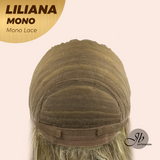 JBEXTENSION LILIANA MONO Full Monofilament Handmade Full Lace Full Hand Tied Wig 18 Inches Honey Blonde Mono Lace Handmade Futura Fiber Wig Glueless Wig LILIANA MONO