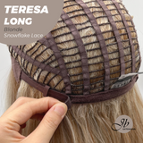 JBEXTENSION 22 Inches Long Blonde Pre-Cut Snowflake Lace Frontlace Glueless Wig TERESA LONG BLONDE【PERMATEASE】【BENDY EAR TABS】