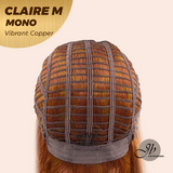 HOT OF SEASON -  CLAIRE MONO VIBRANT COPPER Partial Monofilament Wig 22 Inches Vibrant Copper Partial Mono Lace Glueless Wig Claire Mono Vibrant Copper