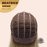 JBEXTENSION BEATRICE MONO Monofilament Handmade Wig 6X5 Full Monofilament Hand Tied Top Wig 17 Inches Golden Blonde Mono Lace Wig Glueless Wig BEATRICE MONO