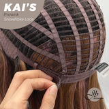 [PRE-ORDER] JBEXTENSION 18 Inches Brown with Pink Highlight Pre-Cut Snowflake Lace Frontlace Glueless Wig KAI'S PROWNK【PERMATEASE】