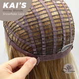 JBEXTENSION 18 Inches Honey Blonde Pre-Cut Snowflake Lace Frontlace Glueless Wig KAI'S HONEY BLONDE【PERMATEASE】