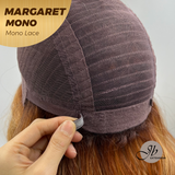 [PRE-ORDER] JBEXTENSION MARGARET MONO Full Monofilament Handmade Full Lace Full Hand Tied Wig 20 Inches Light Copper Mono Lace Handmade Futura Fiber Wig With Anti-slip Silicone Strips Glueless Wig MARGARET MONO