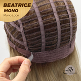 JBEXTENSION BEATRICE MONO Monofilament Handmade Wig 6X5 Full Monofilament Hand Tied Top Wig 17 Inches Golden Blonde Mono Lace Wig Glueless Wig BEATRICE MONO