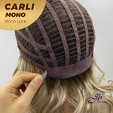 [PRE-ORDER] JBEXTENSION CARLI MONO Monofilament Handmade Wig 6X5 Full Monofilament Hand Tied Top Wig 14 Inches Mix Blonde Wave Mono Lace Wig With Anti-slip Silicone Strips Glueless Wig CARLI MONO