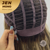 [PRE-ORDER] HOT OF SEASON -JBEXTENSION JEN MONO Monofilament Handmade Wig 6X5 Full Monofilament Hand Tied Top Wig 18 Inches Hazelnut Blonde Highlight Mono Lace Wig With Anti-slip Silicone Strips Glueless Wig JEN MONO