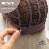 JBEXTENSION 21 Inches Platinum Blonde Pre-Cut T Part Snowflake Lace Frontlace Glueless Wig RENEE PLATINUM BLONDE【BENDY EAR TABS】