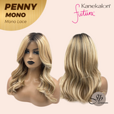 JBEXTENSION PENNY MONO Full Monofilament Wig 17 Inches Blonde Curly Mono Lace Wig With Anti-slip Silicone Strips Glueless Wig PENNY MONO