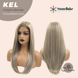 [PRE-ORDER] JBEXTENSION 22 Inches Cream Blonde Pre-Cut Snowflake Lace Frontlace Glueless Wig KEL CREAM BLONDE【PERMATEASE】