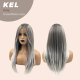 [PRE-ORDER] JBEXTENSION 22 Inches Grey Pre-Cut Snowflake Lace Frontlace Glueless Wig KEL GREY