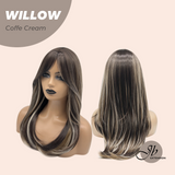 JBEXTENSION 22 Inches Natural Style Coffee Cream Wig WILLOW COFFEE CREAM