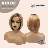 [PRE-ORDER] JBEXTENSION 12 Inches Bob Cut Sunset Blush Pre-Cut Snowflake Lace Frontlace Glueless Wig KHLOE SUNSET BLUSH【PERMATEASE】【BENDY EAR TABS】