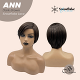 JBEXTENSION 10 Inches Dark Brown Pre-Cut Side Part Snowflake Lace Frontlace Glueless Wig ANN DARK BROWN【BENDY EAR TABS】