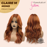 HOT OF SEASON -  CLAIRE MONO VIBRANT COPPER Partial Monofilament Wig 22 Inches Vibrant Copper Partial Mono Lace Glueless Wig Claire Mono Vibrant Copper