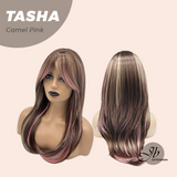 JBEXTENSION 24 Inches Wolf Cut Camel Pink Women Wig with Bangs TASHA CAMEL PINK