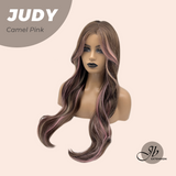 JBEXTENSION 26 Inches Long Curly Camel Pink Wig JUDY CAMEL PINK