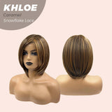 Nichole's Selection - 12 Inches Bob Cut Caramel Pre-Cut Snowflake Lace Frontlace Glueless Wig KHLOE LACE