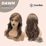 JBEXTENSION 19 Inches Curly Caramel Pre-Cut Side Part Snowflake Lace Frontlace Glueless Wig DAWN SNOWFLAKE - CARAMEL【BENDY EAR TABS】
