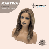 JBEXTENSION 17 Inches Wave Hazelnut Pre-Cut Side Part Snowflake Lace Frontlace Glueless Wig MARTINA HAZELNUT【BENDY EAR TABS】
