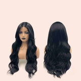 JBEXTENSION 26 Inches Body Wave Jet Black Pre-Cut Frontlace Wig CLAIRE L BLACK