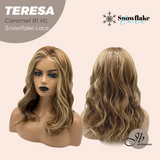 [PRE-ORDER] JBEXTENSION 18 Inches Caramel Blonde Highlight Pre-Cut Snowflake Lace Frontlace Glueless Wig TERESA CARAMEL BLONDE HIGHLIGHT【PERMATEASE】