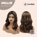 JBEXTENSION 16 Inches Mocha Pre-Cut Snowflake Lace Frontlace Glueless Wig MILLIE SNOWFLAKE【PERMATEASE】【BENDY EAR TABS】