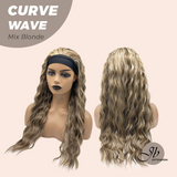 JBEXTENSION 26 Inches Long Wave Mix Blonde Headband Wig CURVE WAVE - MIX BLONDE