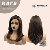 JBEXTENSION 18 Inches Brown Pre-Cut Snowflake Lace Frontlace Glueless Wig KAI'S BROWN