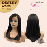 JBEXTENSION DEELEY MONO Full Monofilament Handmade Full Lace Full Hand Tied Wig 20 Inches Black Mono Lace Handmade Futura Fiber Wig Glueless Wig DEELEY MONO