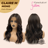 [PRE-ORDER] HOT OF SEASON - CLAIRE MONO DARK BROWN Partial Monofilament Wig 22 Inches Dark Brown Partial Mono Lace Glueless Wig Claire Mono Dark Brown