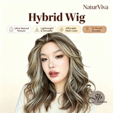 [PRE-ORDER] JBEXTENSION 18 Inches Hazelnut Ultra-Natural NaturViva Hybrid Wig Lightweight & Versatile Blend Hair Pre-Cut Snowflake Lace Frontlace 12-Month Durable Human-Synthetic Glueless Wig TERESA NATURVIVA - HAZELNUT【BENDY EAR TABS】