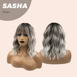 JBEXTENSION 14 Inches Short Hair Silver Body Wave Wig SASHA SILVER