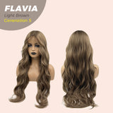 JBEXTENSION GENERATION FIVE 28 Inches Light Brown Body Wave Wig FLAVIA LIGHT BROWN