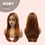 [PRE-ORDER] JBEXTENSION 22 Inches Copper Medium Length Women Pre-Cut Frontlace Glueless Wig ROBY COPPER