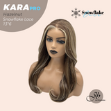 JBEXTENSION 23 Inches Hazelnut Pre-Cut 13X6 Free Part Snowflake Lace Frontlace Glueless Wig KARA PRO - HAZELNUT【BENDY EAR TABS】