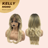 JBEXTENSION KELLY MONO Full Monofilament Wig 22 Inches Blonde Color Wolf Cut Full Mono Lace Wig KELLY MONO