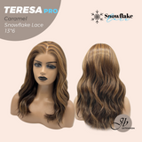 [PRE-ORDER] JBEXTENSION 18 Inches Caramel Pre-Cut 13X6 Free Part Snowflake Lace Frontlace Glueless Wig TERESA PRO - CARAMEL【BENDY EAR TABS】