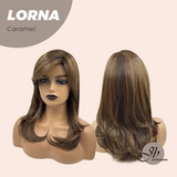 [PRE-ORDER] JBEXTENSION 18 Inches Caramel Curly Women Fashion Full Machine Wig With Bangs LORNA CARAMEL【PERMATEASE】