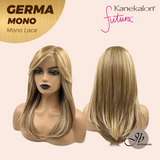 JBEXTENSION GERMA MONO Full Monofilament Handmade Full Lace Full Hand Tied Wig 14 Inches Honey Blonde Mono Lace Handmade Futura Fiber Wig Glueless Wig GERMA MONO