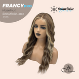 [PRE-ORDER]JBEXTENSION 24 Inches Long Wave Hazelnut Pre-Cut 13X6 Free Part Snowflake Lace Frontlace Glueless Wig FRANCY PRO - HAZELNUT【BENDY EAR TABS】