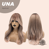 JBEXTENSION 22 Inches Apricot Wave with Bangs Wig UNA APRICOT