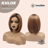 JBEXTENSION 12 Inches Bob Cut Auburn Pre-Cut Snowflake Lace Frontlace Glueless Wig KHLOE AUBURN【PERMATEASE】